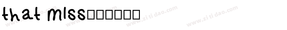 that mlss字体转换